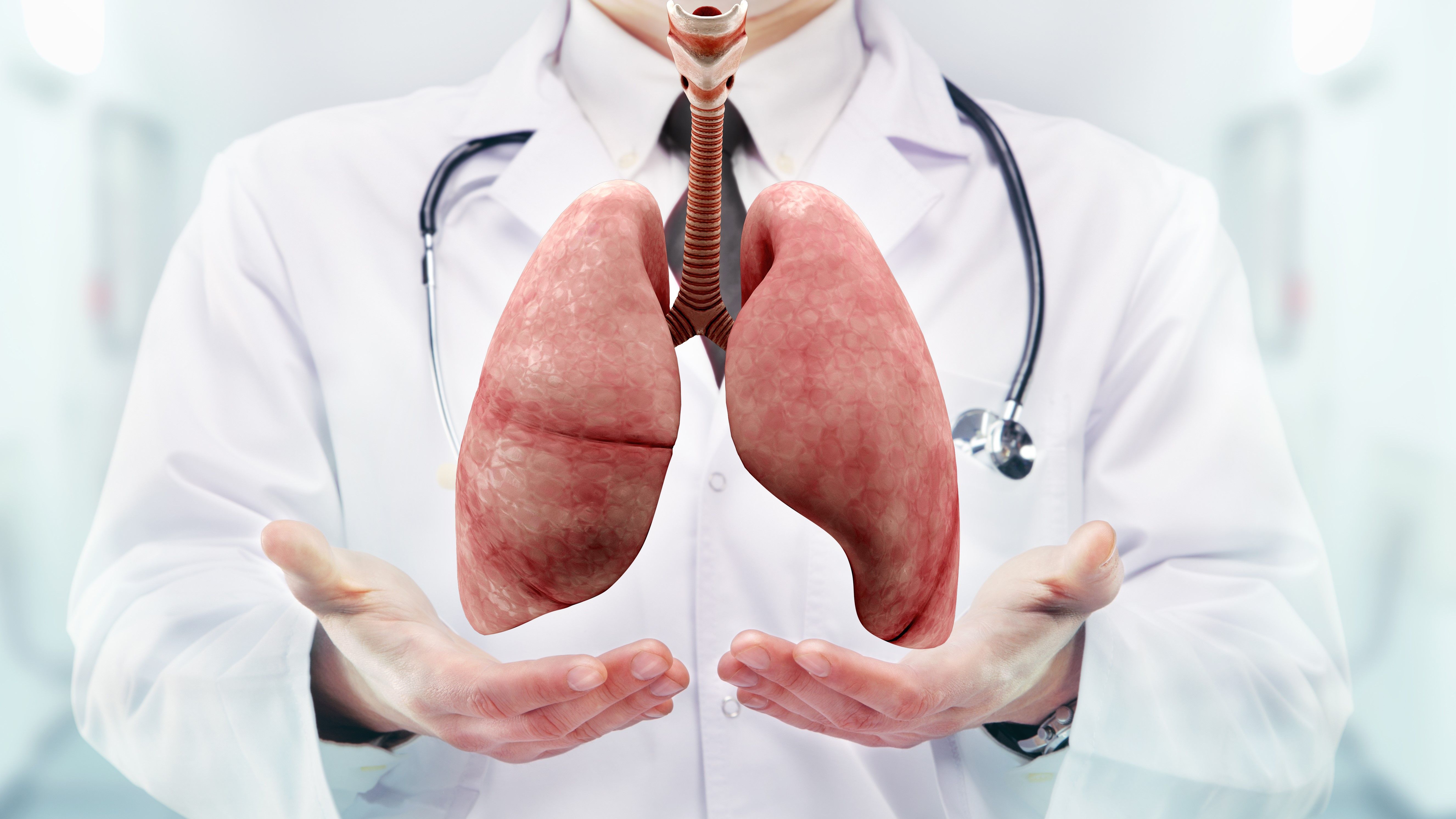 Healthy lungs and breathing comfort illustration